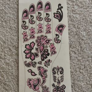 Glitter Mehndi Henna temporary body Tattoo hands